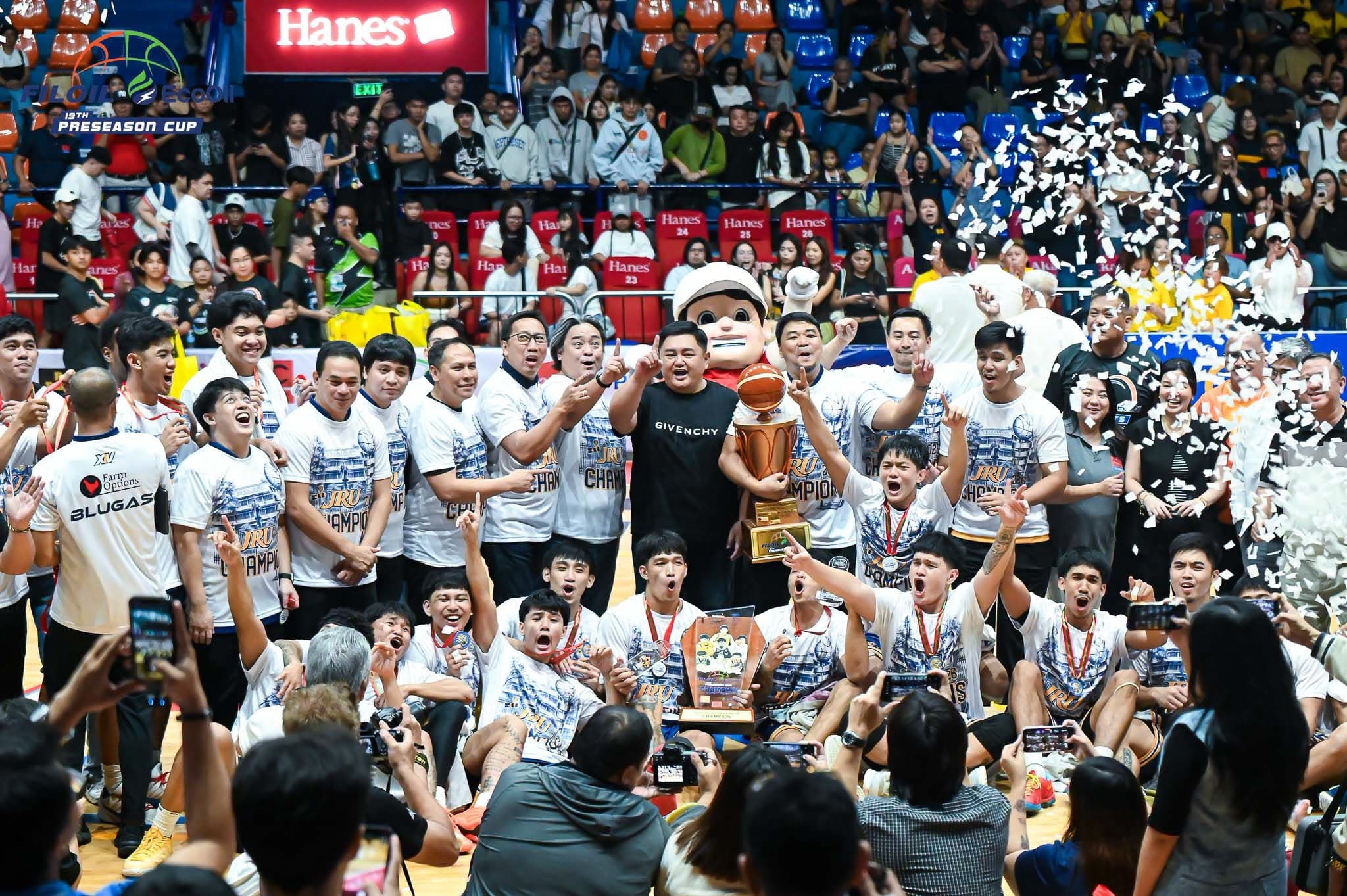 JRU Heavy Bombers Capture First Filoil Preseason Championship